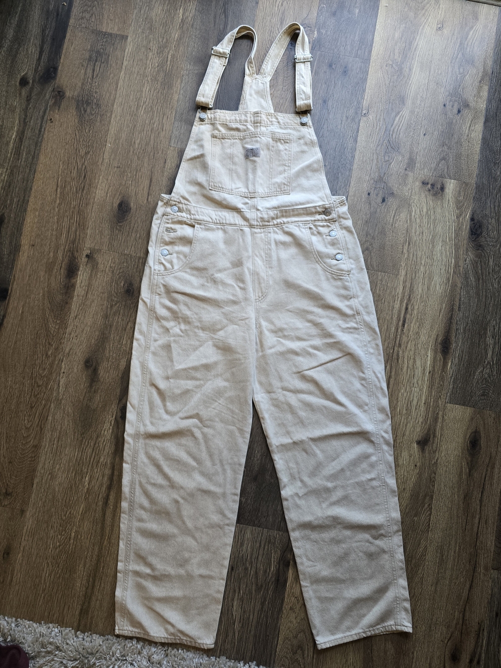 Levis Cream Cotton Overalls Jumpsuit